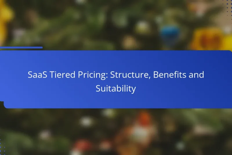 SaaS Tiered Pricing: Structure, Benefits and Suitability