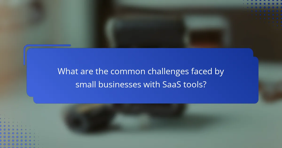 What are the common challenges faced by small businesses with SaaS tools?