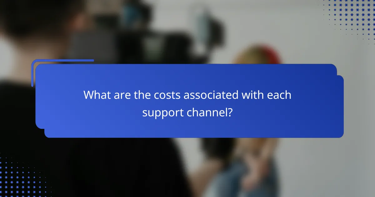 What are the costs associated with each support channel?